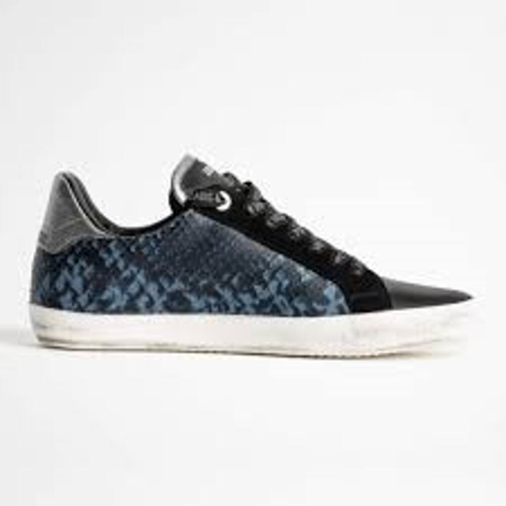 Zadig & Voltaire New Low-Top Used Wild Sneaker‎ Deep Blue Distressed EU36 / US 5